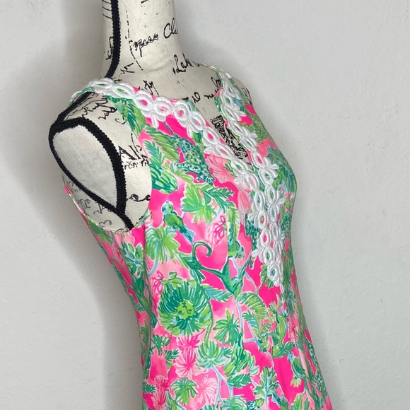 Lilly Pulitzer Sleeveless Summer Resort Party Pink Jungle Animal Print Dress - Picture 5 of 12